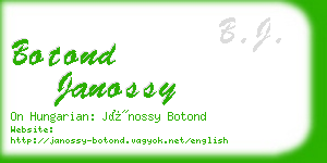 botond janossy business card